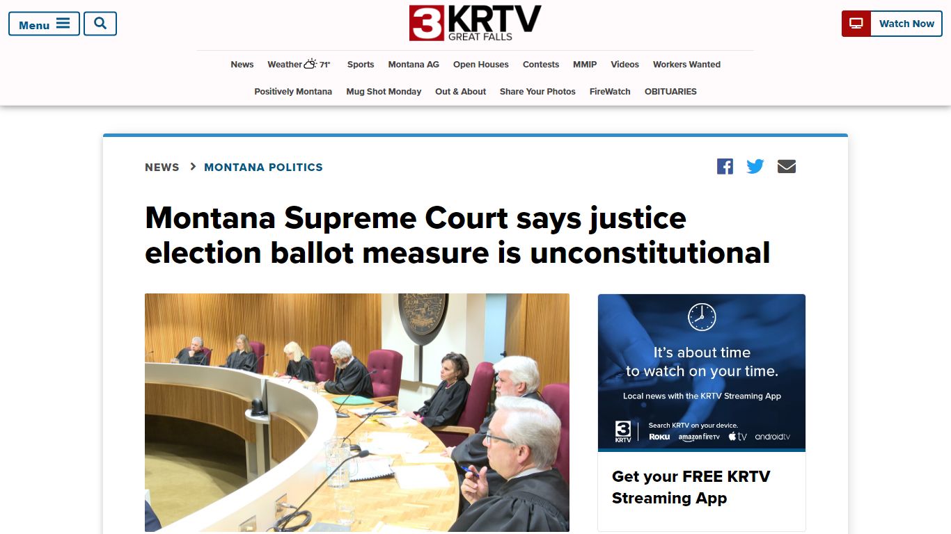 Montana Supreme Court says justice election ballot measure is ...